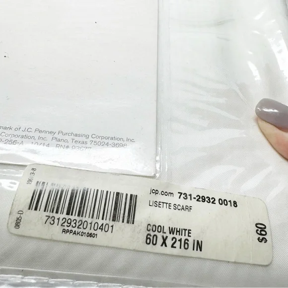 Liz Claiborne Lisette Scarf Valance in Bright White - Picture 4 of 4